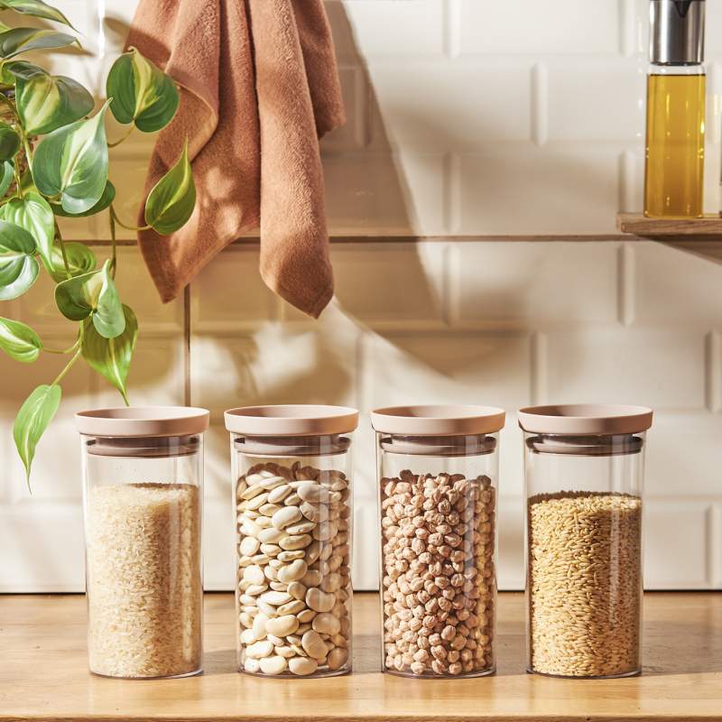 Emsan Arya 4 Pcs Large Storage Container Beige