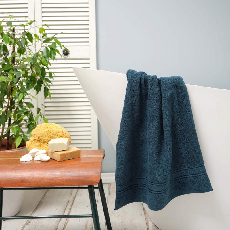 Karaca Home Daily Soft 100% Cotton Face Towel 50x90 cm Dark Petrol Karaca Home Daily Soft 100% Cotton Face Towel 50x90 cm Dark Petrol