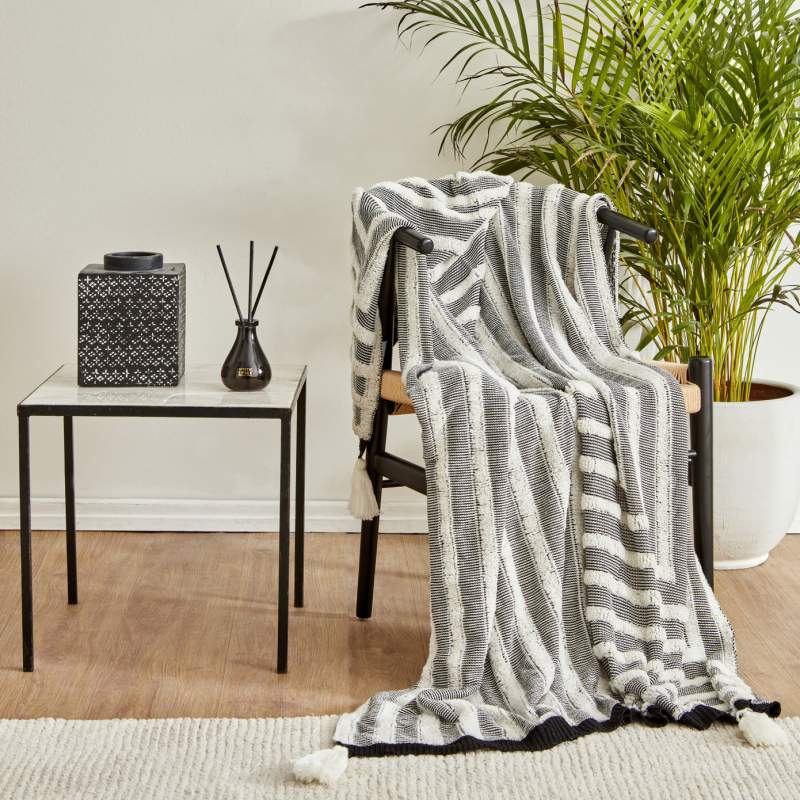 Karaca Home Fois Knitwear Tv Blanket 130x170 cm Gray