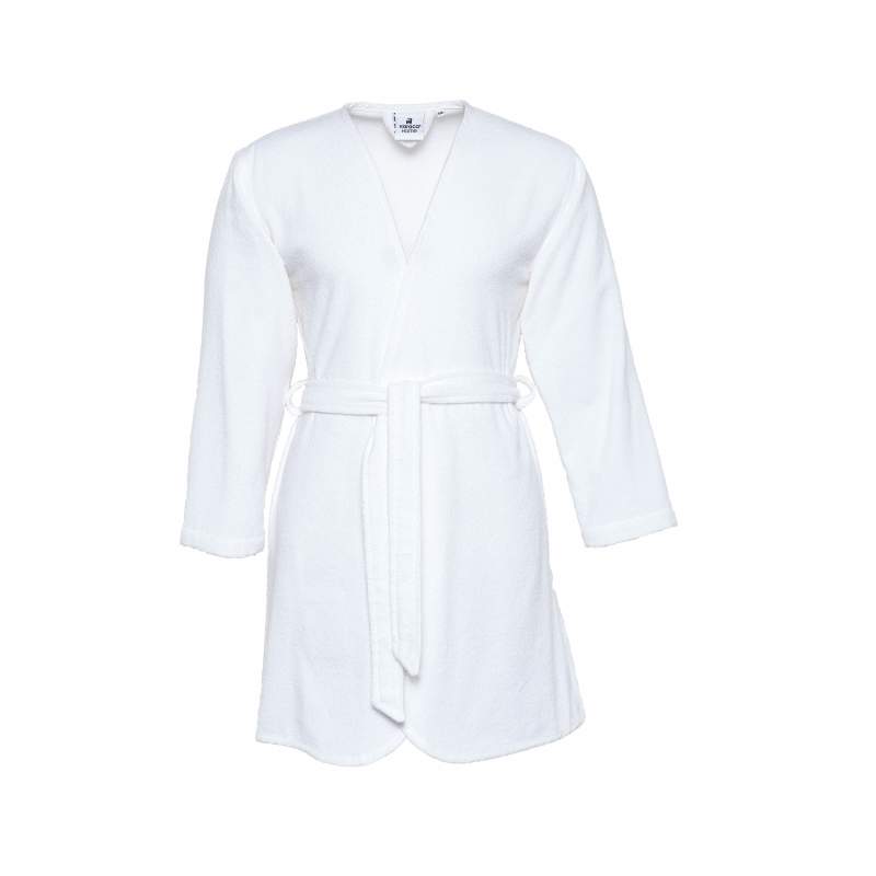 Karaca Home Paris Off White Slim Short 100% Cotton Bathrobe S/M Karaca Home Paris Off White Slim Short 100% Cotton Bathrobe S/M