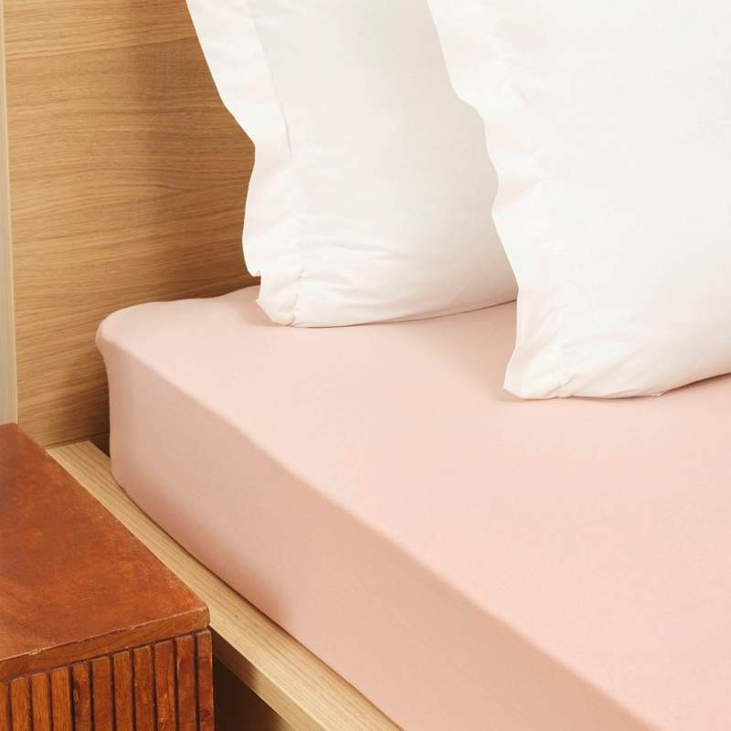 Karaca Home Salmon Combed Cotton Double Fitted Bed Sheet
