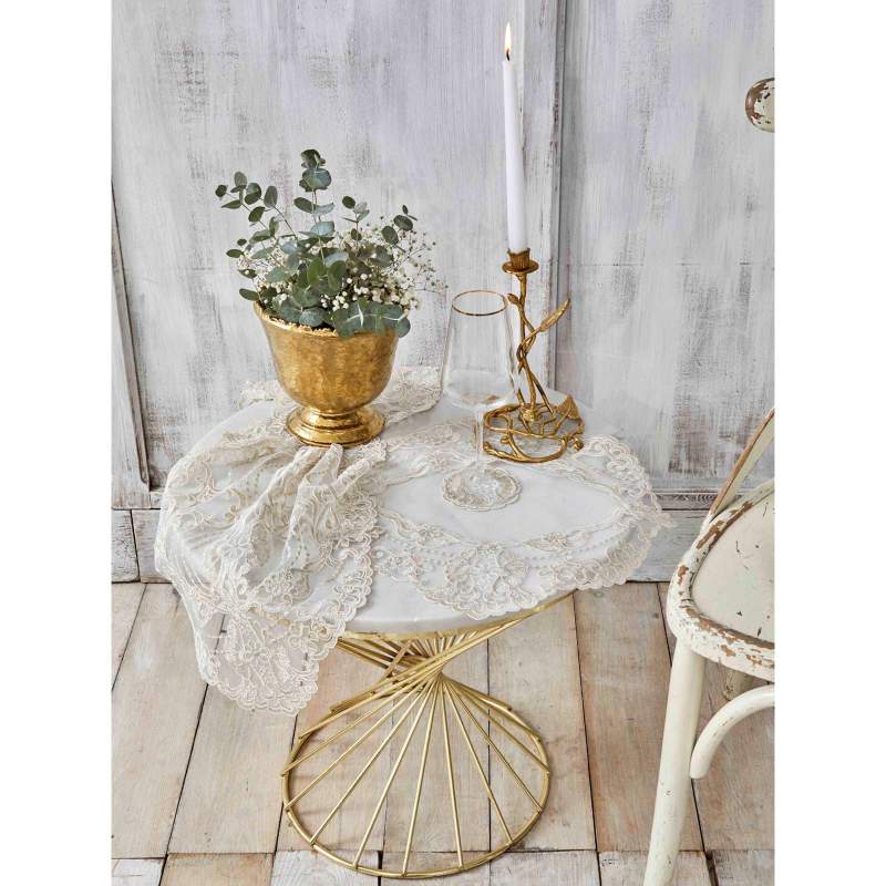 Karaca Home Dolores Gold 15 Piece Embroidered Living Room Set Karaca Home Dolores Gold 15 Piece Embroidered Living Room Set