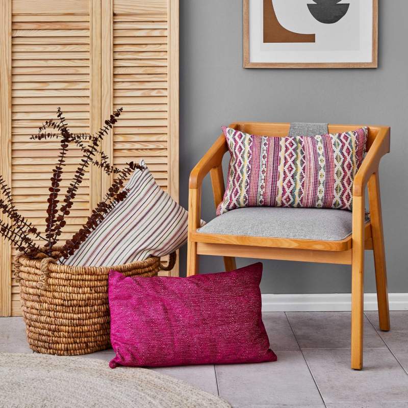 Karaca Home Joyce Fuchsia Patterned Pillow 30x50 cm Karaca Home Joyce Fuchsia Patterned Pillow 30x50 cm