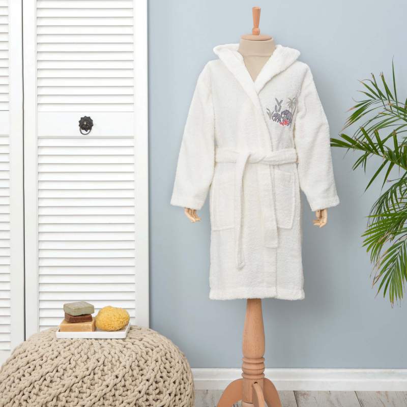 Karaca Home Elephant 4-6 Years Old Child Bathrobe Karaca Home Elephant 4-6 Years Old Child Bathrobe