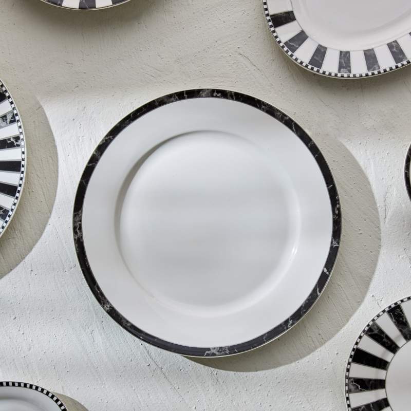 Karaca Checkered Porcelain Serving Plate 27 cm