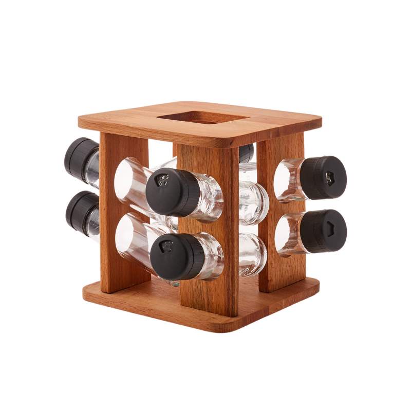 Karaca Aspen 9 Pieces Glass Spice Set with Stand