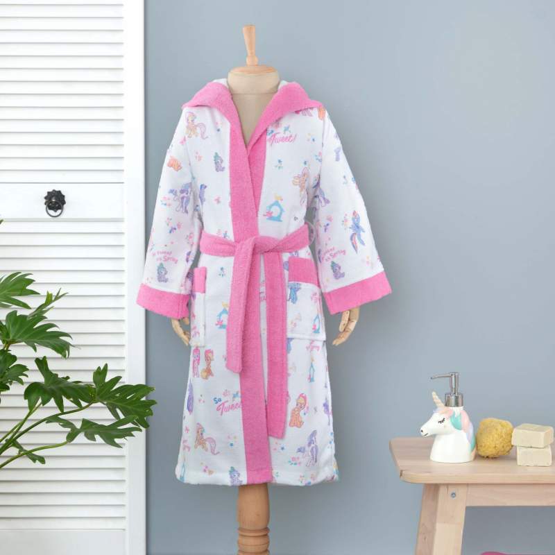 My Little Pony By Karaca Home Girl Pink 100% Cotton 4-6 Years Old Bathrobe My Little Pony By Karaca Home Girl Pink 100% Cotton 4-6 Years Old Bathrobe