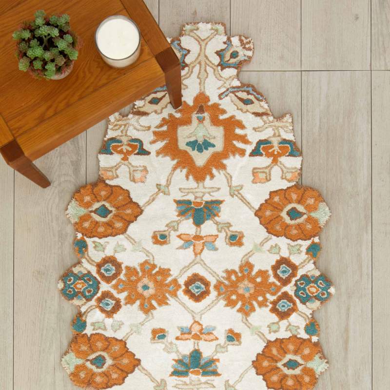 Cashmere Carpet Handmade Garden Earthy Serenity 76x145 cm Cashmere Carpet Handmade Garden Earthy Serenity 76x145 cm