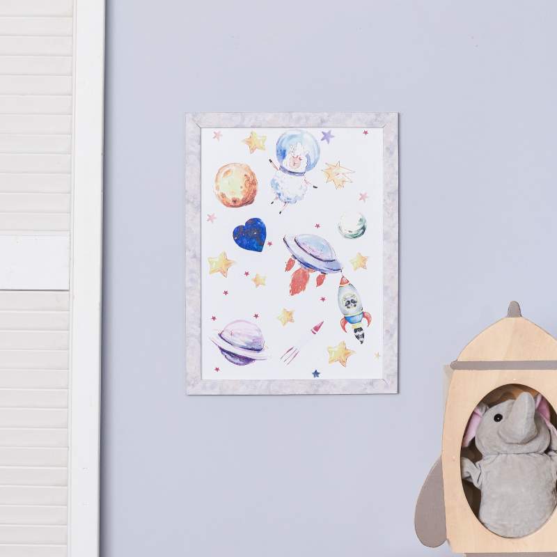 Karaca Home Rocket Framed Poster Painting