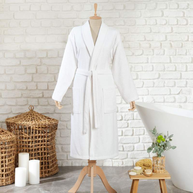 Timeless Maren White Bathrobe L/XL Timeless Maren White Bathrobe L/XL