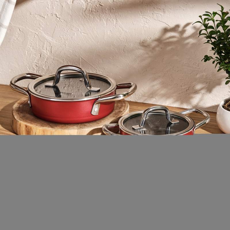 Emsan Master Class 6 Piece Cookware Set Red