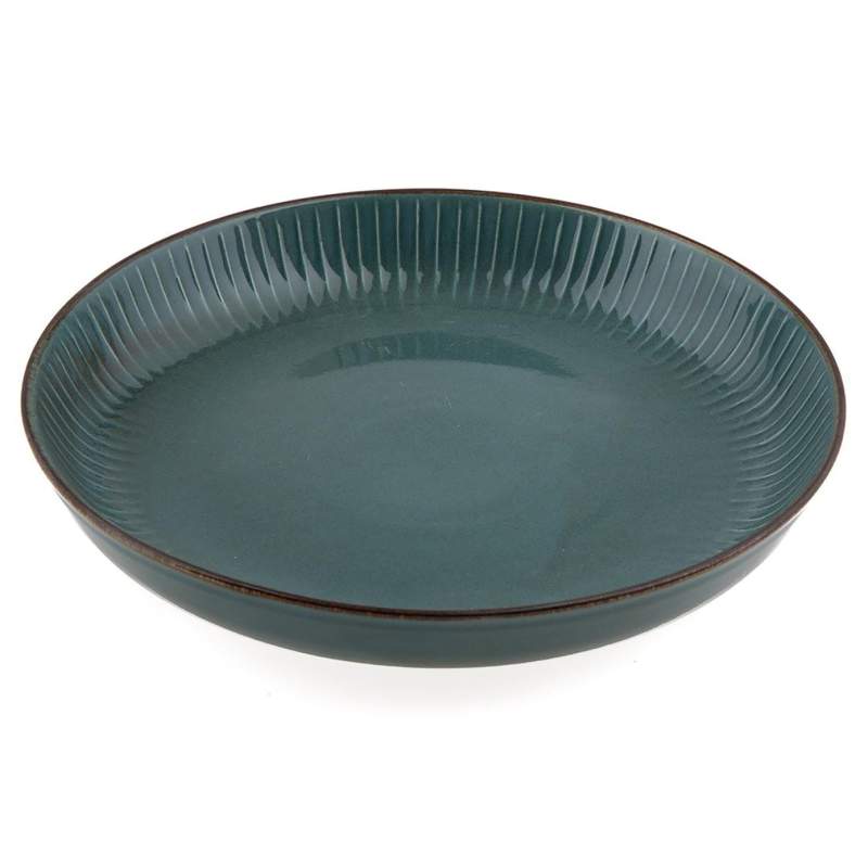 Jumbo Terracota Blue Deep Plate 26 cm