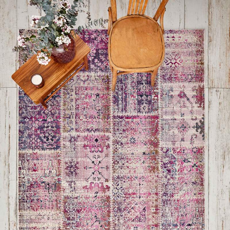 Cashmere Carpet 7/24 Multicolored Patchwork Pink 160x230 cm Cashmere Carpet 7/24 Multicolored Patchwork Pink 160x230 cm