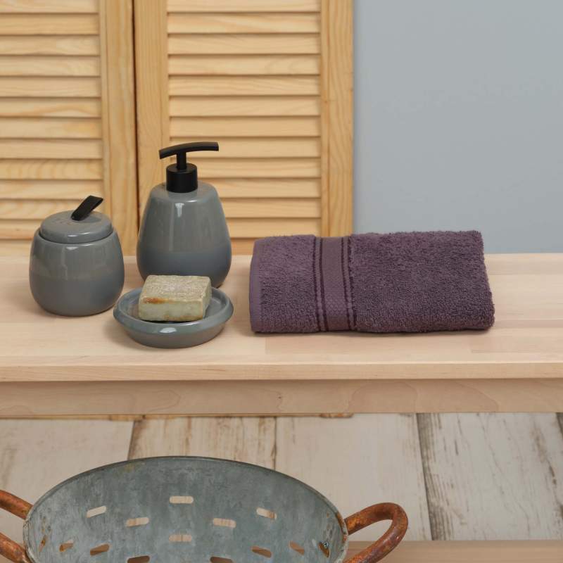 Karaca Home Daily Soft 100% Cotton Face Towel 50x90 cm Anthracite Karaca Home Daily Soft 100% Cotton Face Towel 50x90 cm Anthracite