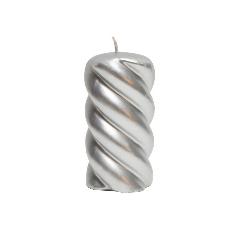 Karaca Home Spin Column Silver Candle