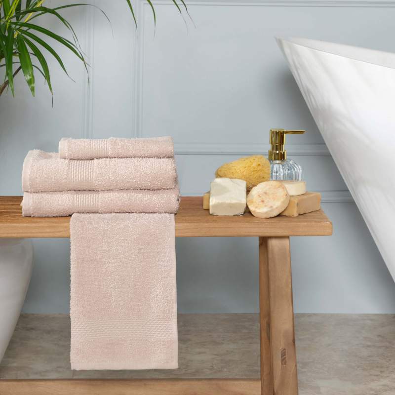 Karaca Home Vicente Beige 100% Cotton Set of 4 Towels