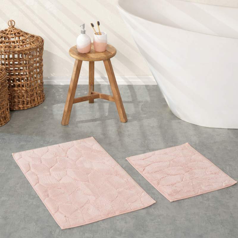 Karaca Home Elegant Blush Doormat Set 50x80 cm 50x40 cm Karaca Home Elegant Blush Doormat Set 50x80 cm 50x40 cm