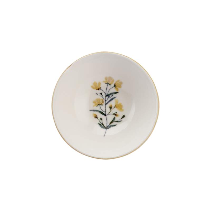 Karaca Botanica Yellow Flower Snack Bowl 10 cm