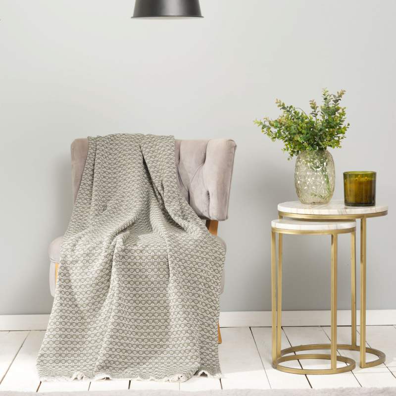 Karaca Home Bety Khaki Throw 130 cm x 170 cm Karaca Home Bety Khaki Throw 130 cm x 170 cm