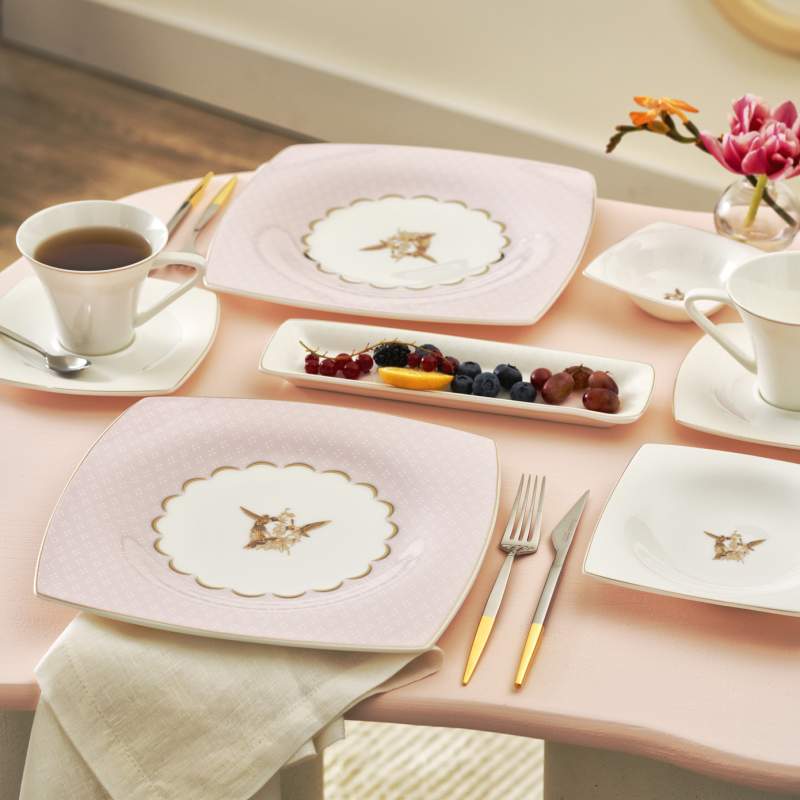 Karaca Fine Pearl Ayra 26 Pieces Breakfast/Service Set for 6 Persons