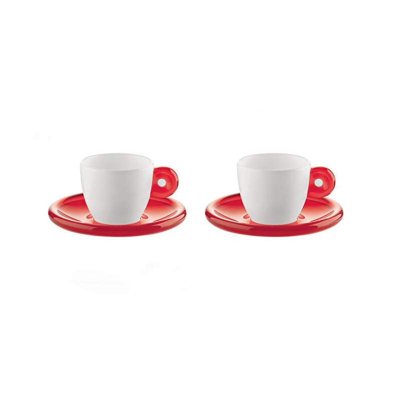 Guzzini 2-Piece Espresso Cup - Red