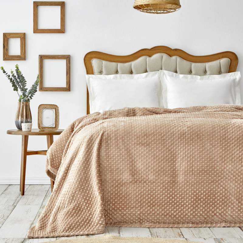 Karaca Home Alice Cappucino Double Bud Wellsoft Blanket Karaca Home Alice Cappucino Double Bud Wellsoft Blanket