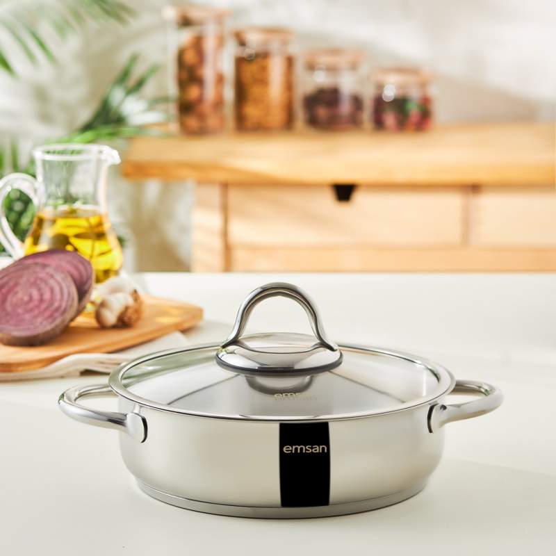 Emsan Master Steel Low Pot 24 cm