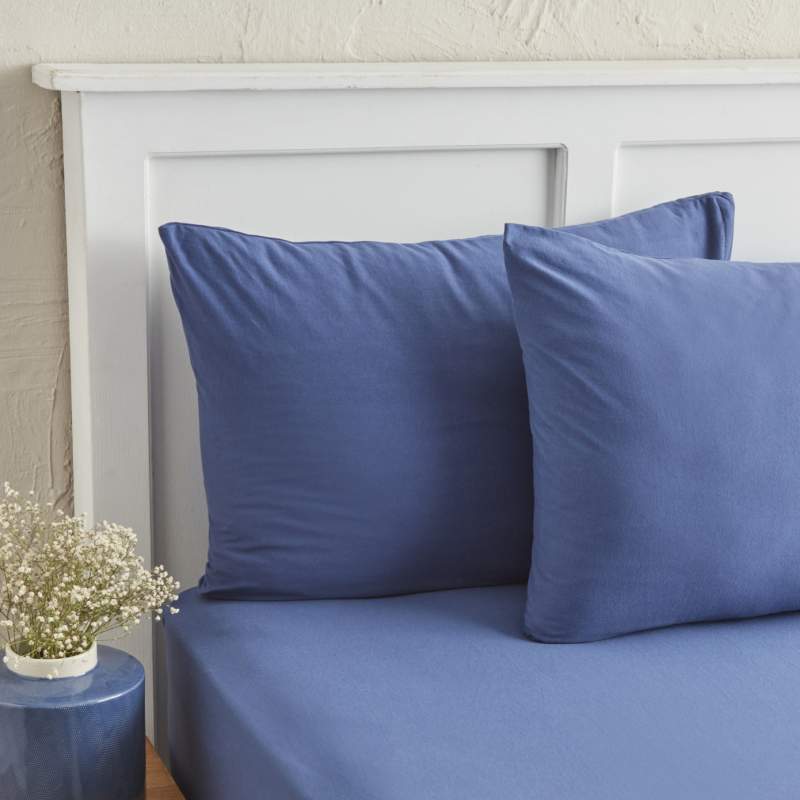 Karaca Home Motto 2 Pillow Case 50x70 cm Indigo Karaca Home Motto 2 Pillow Case 50x70 cm Indigo