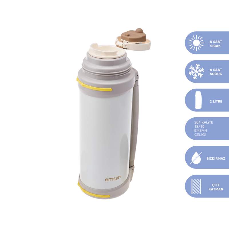 Emsan Fellow White Thermos 2 Lt