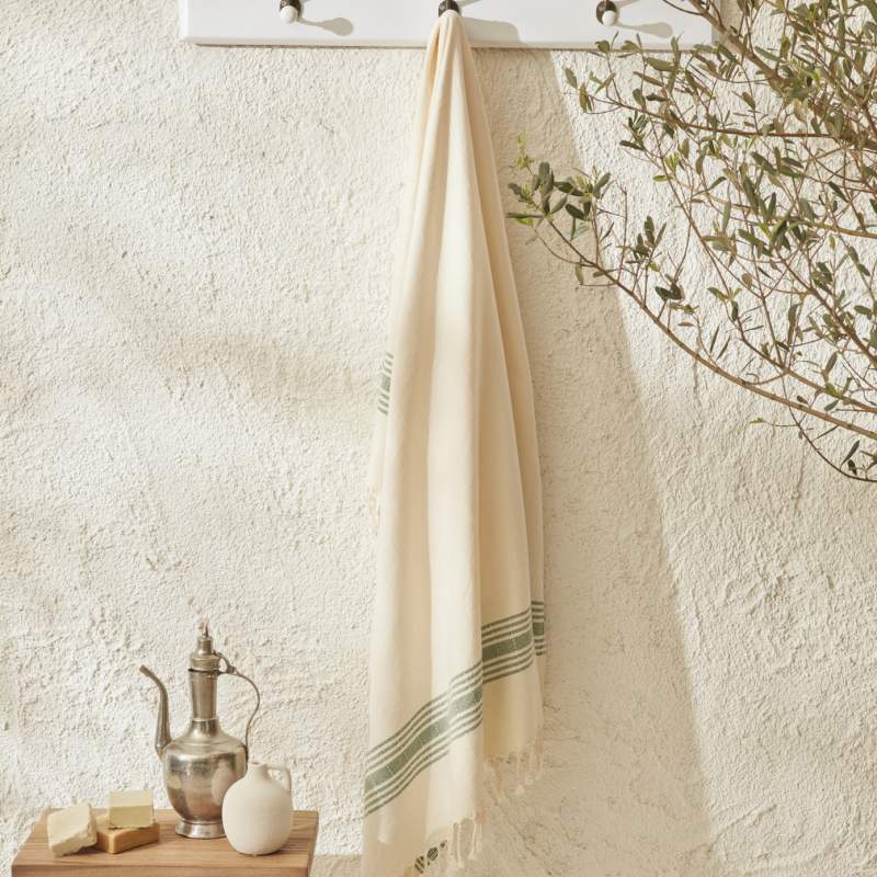 Karaca Home Minka 100% Cotton Peshtemal 90x160 cm Khaki Karaca Home Minka 100% Cotton Peshtemal 90x160 cm Khaki