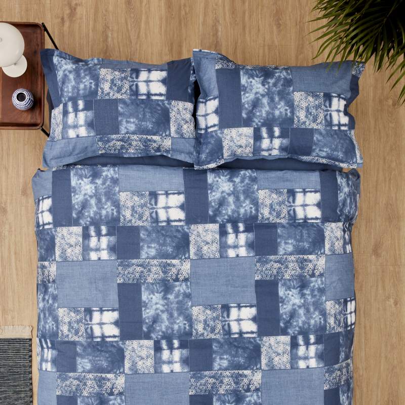 Karaca Home Young Patch Single Duvet Cover Set Blue Karaca Home Young Patch Single Duvet Cover Set Blue