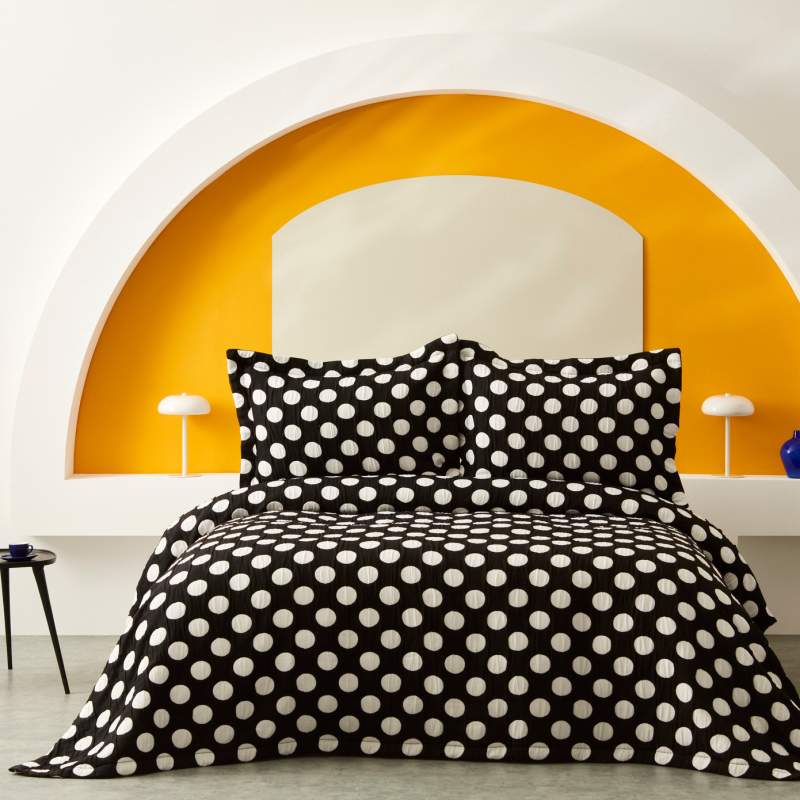 Karaca Home Point Double Bedspread Black Karaca Home Point Double Bedspread Black