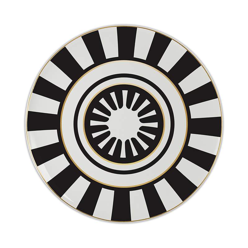 Baci Milano Optical Porcelain Dessert Plate 21 cm