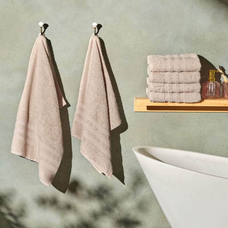 Karaca Home Road Beige 6 Pcs Towel Set 50x90 cm Karaca Home Road Beige 6 Pcs Towel Set 50x90 cm