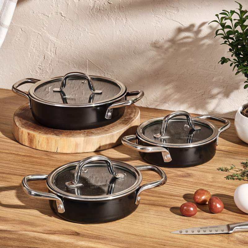 Emsan Master Class 6 Piece Sahan Set Black