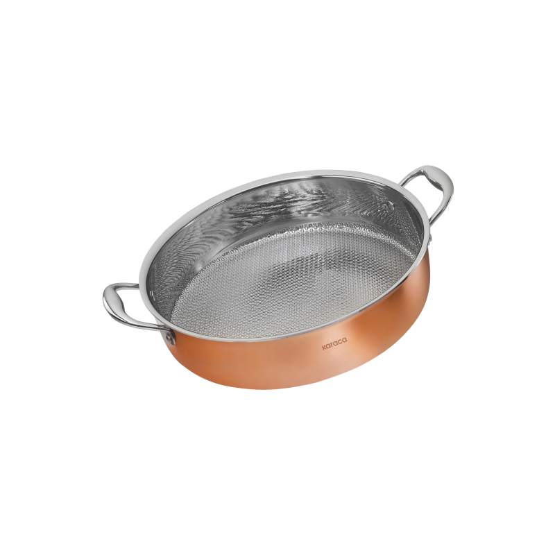 Karaca 3 Ply Power Steel Copper Low Pot 30 cm