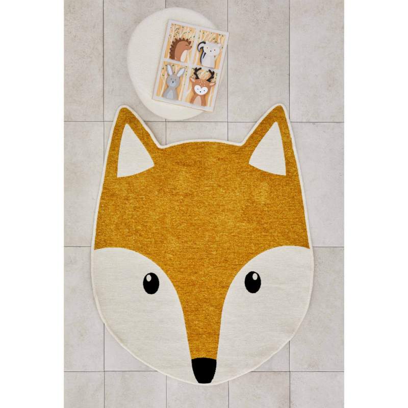 Cashmere Carpet Nature Lover Recycled Cute Friends Fox 120x120 cm Cashmere Carpet Nature Lover Recycled Cute Friends Fox 120x120 cm
