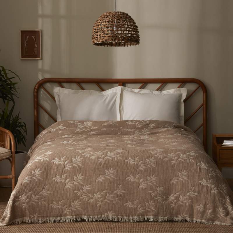 Karaca Home Almira Double Jacquard Pique 200x220 cm Beige Karaca Home Almira Double Jacquard Pique 200x220 cm Beige