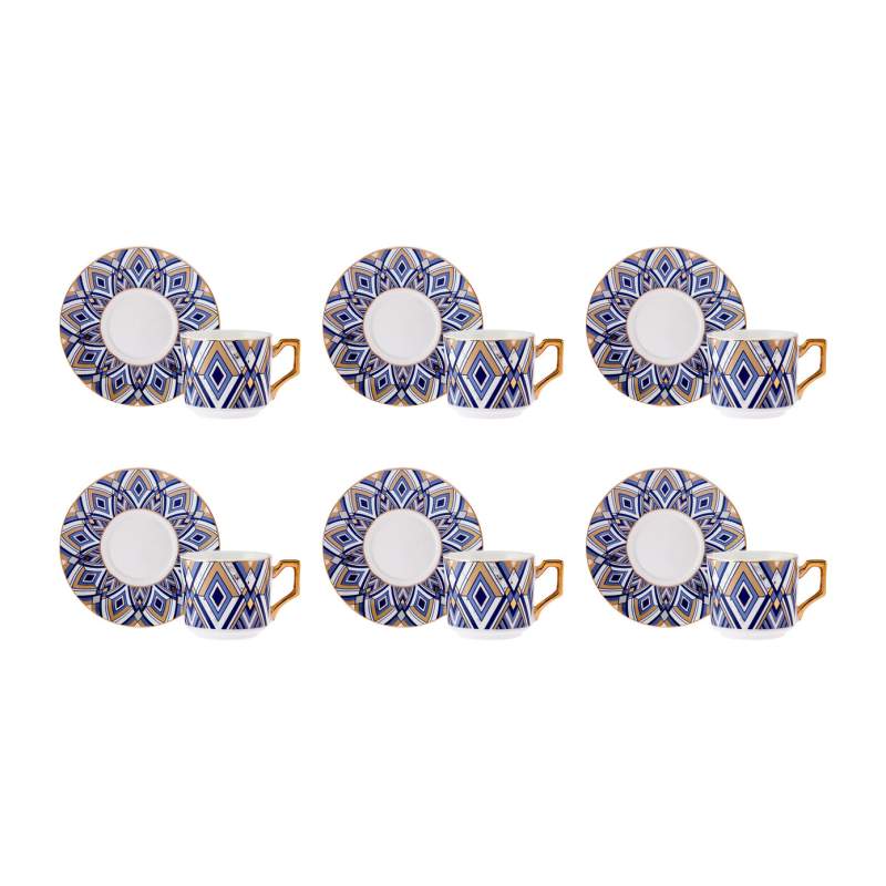 Karaca Bergama Set of 6 Coffee Cups 100 ml