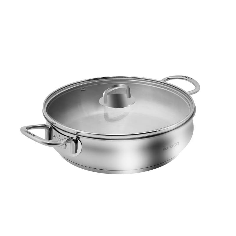 Karaca Akara Steel Low Pot 30 cm