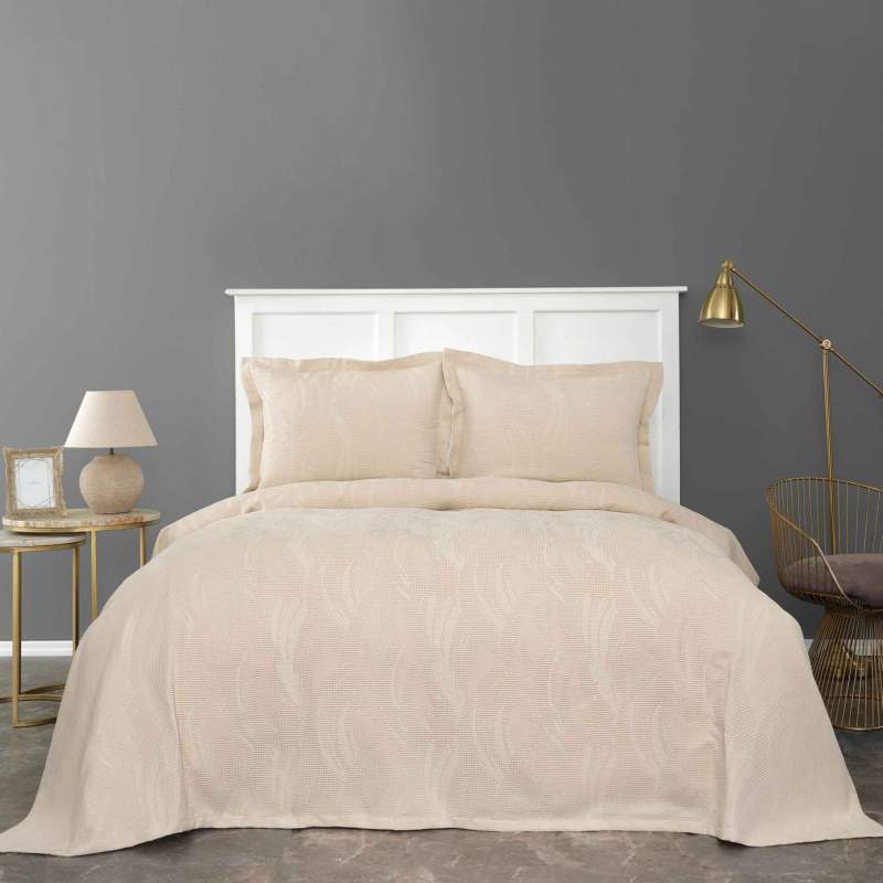 Karaca Home Blanche Beige Double Waffle Cover Set Karaca Home Blanche Beige Double Waffle Cover Set