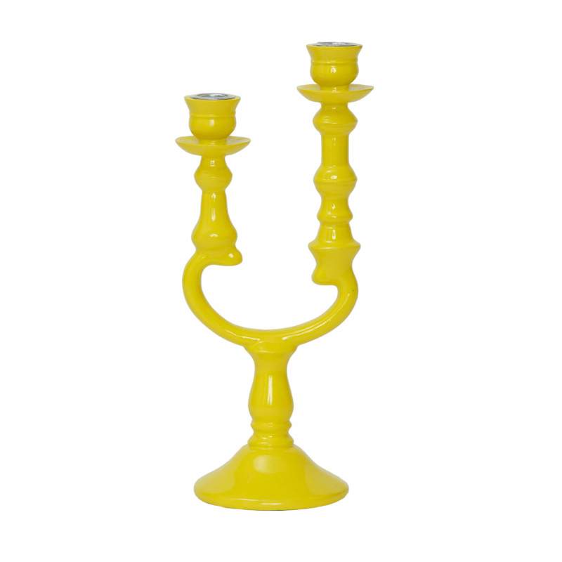 Karaca Home Pop-Art 2-Set Yellow Candlestick