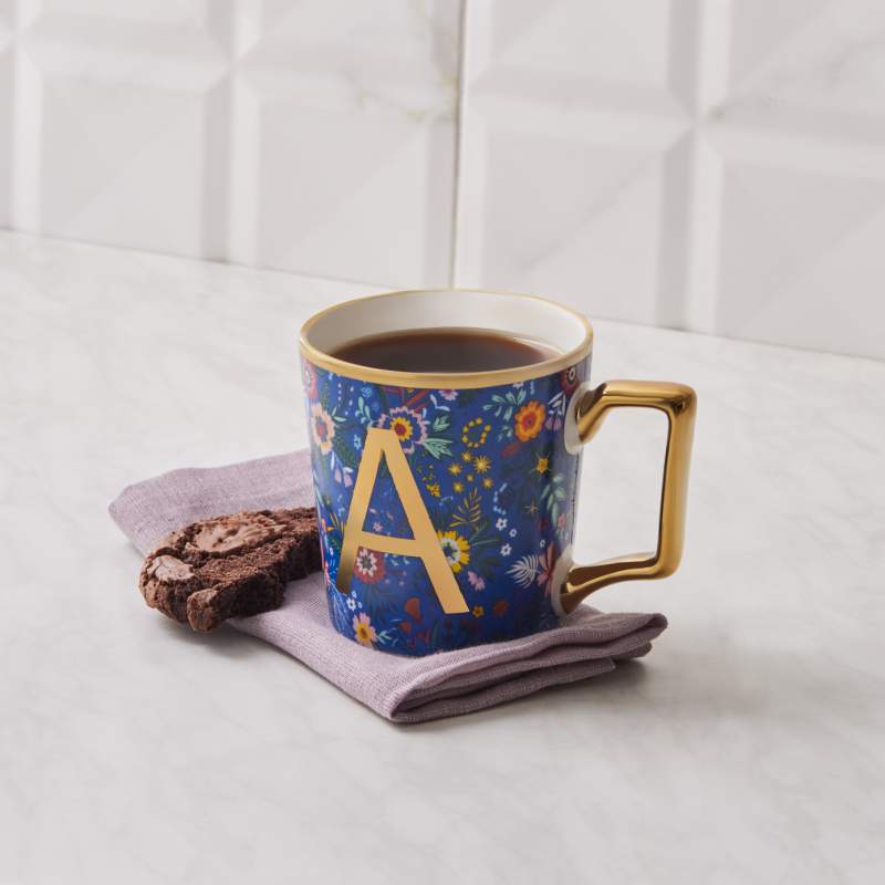 Karaca Flower A Letter Mug 350 ml