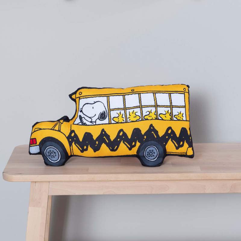 Peanuts by Karaca Home Bus 3D Cushion Yellow