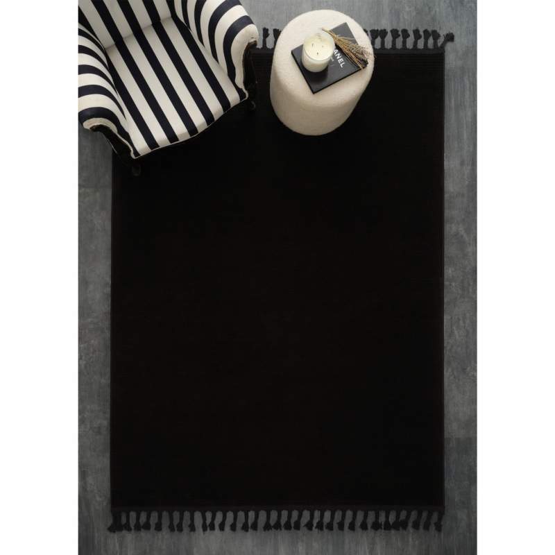 Cashmere Carpet 7/24 All Seasons Black 80x300 cm