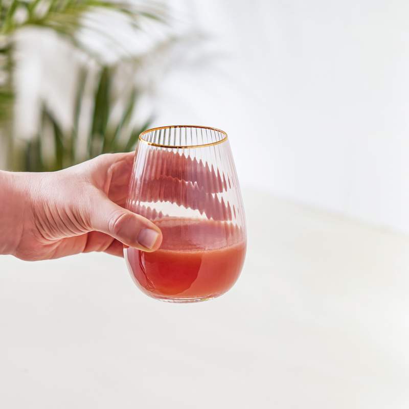 Karaca Gemma Water Glass Salmon 550 ml