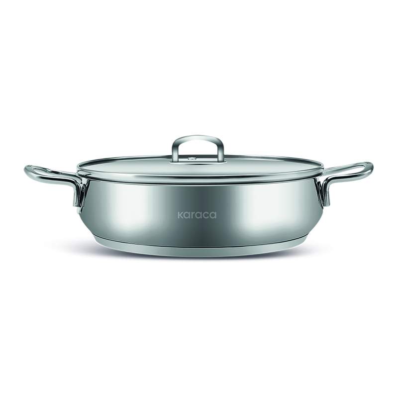 Karaca Akara Steel Low Pot 28 cm