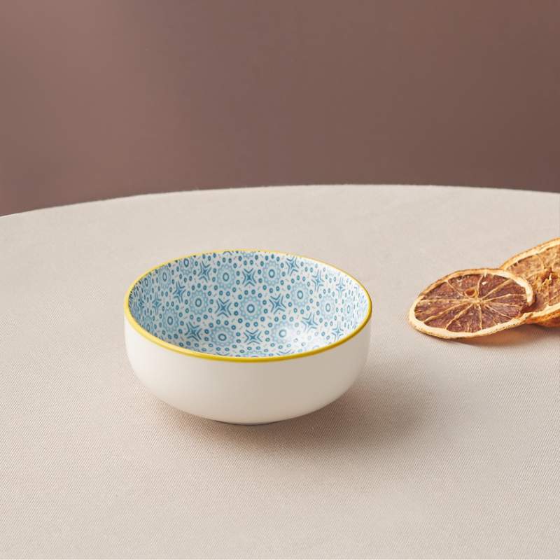 Karaca Floral Blue Round Cookie Bowl 10 cm