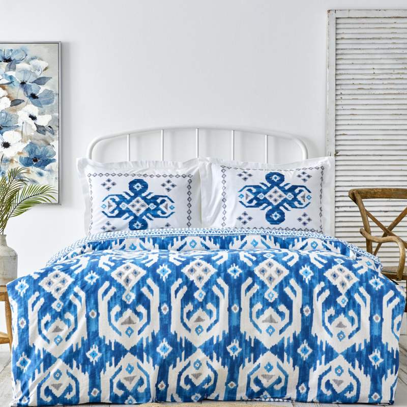 Karaca Home Neos Blue 100% Cotton Single Duvet Cover Set