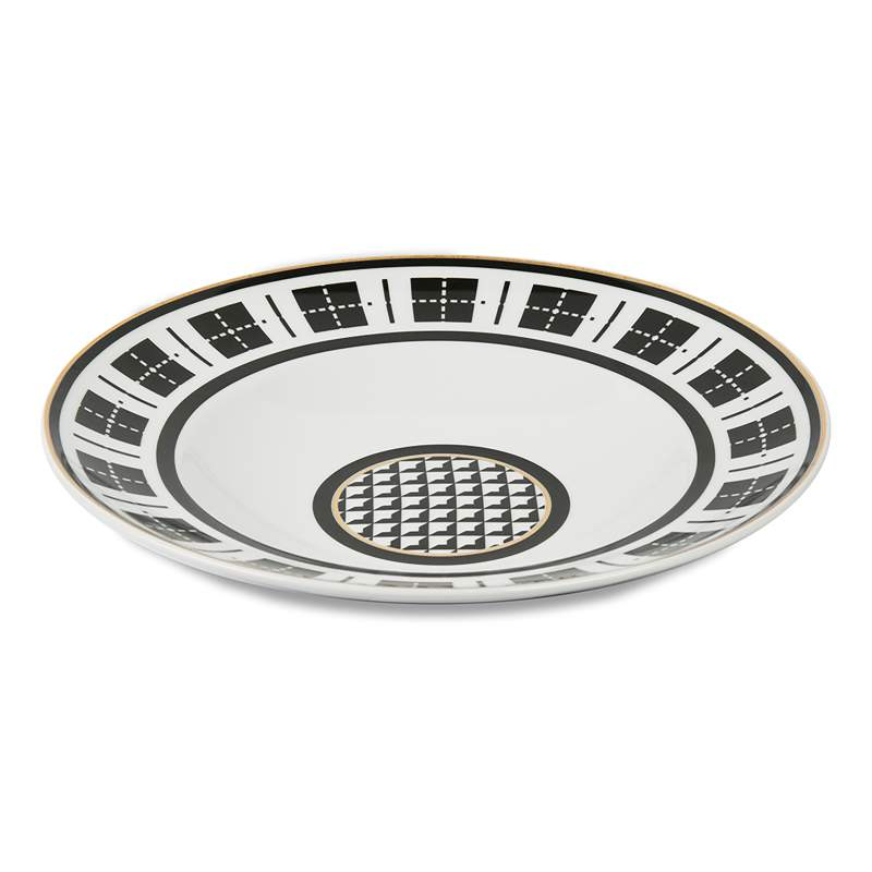 Baci Milano Optical Porcelain Cake Plate 30 cm